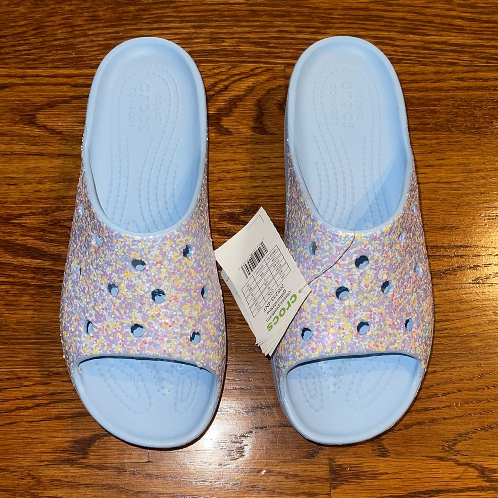 Crocs Classic Platform Glitter Sandals